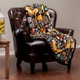 thumbnail image 2 of Chanasya Gold Fox Lush Nature Vibrant Color Print Decorative Fleece Throw Blanket - Super Soft Cozy Snuggly Luxurious Chick Plush Sherpa for Bed Couch Sofa Chair Office ( 50 x 65 Inches ) - Black, 2 of 9