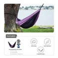 thumbnail image 3 of Sol Living Makena Camping Hammock Set With Storage Bag Double Hammock for Two Outdoor Tree Swing Portable Hammock For Travel Camping Outside Backyard Backpacking Beach Picnic - Light/Dark Purple, 3 of 6