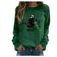 thumbnail image 2 of Femmes de Noël Pullover Col Rond Hiver Cardigan Mi Longueur Veste Graphique Imprimé Sweatshirt de Mode à Manches Longues Fermeture Chemisier Hoodie Soft Outwear, 2 of 5