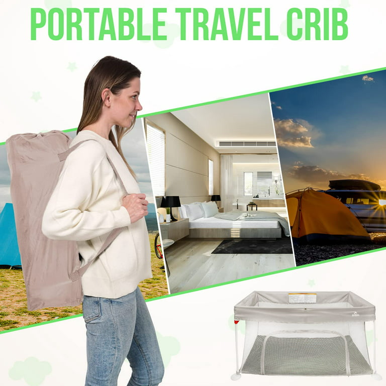 Lotus Travel Crib - Backpack Portable, Lightweight, Easy to Pack
