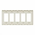 thumbnail image 3 of Square D X Series Standard Size Screwless Wall Plate for Outlet and Light Switch, 5 Gang, Matte Light Almond, 3 of 6