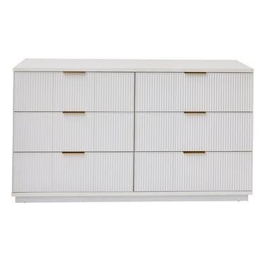 Better Homes & Gardens Lillian Fluted 6 Drawer Dresser, White Finish Box 1