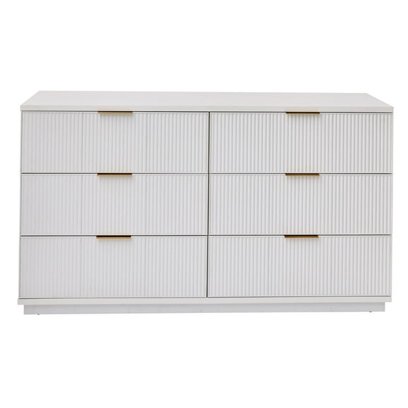 Better Homes & Gardens Lillian Fluted 6 Drawer Dresser, White Finish Box 2