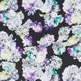 thumbnail image 2 of Zelouf Floral On Wool Dobby  , Sewing, DIY, Crafts Fabric by the Yard, 906Black/violet, 5 Yard, 2 of 2