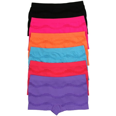 

ToBeInStyle Women s Pack of 6 One Size Wavy Fishnets Boyshorts