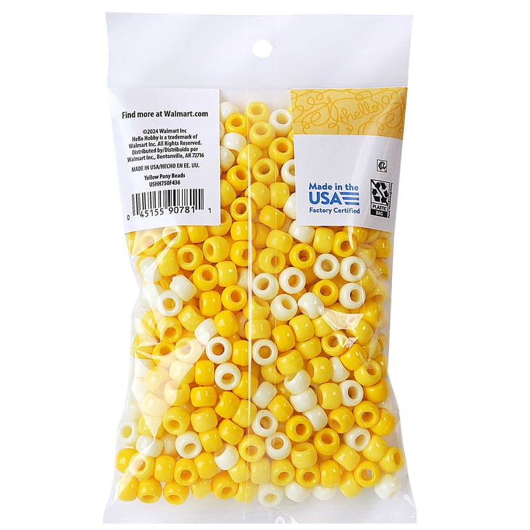 Hello Hobby 9x6mm Plastic Pony Beads 500 Pieces Ombré Mix in
