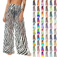 thumbnail image 1 of Pincandy Women See Through Sheer Mesh Pants Beach Swimsuit Bikini Bottom Cover up Party Club Elastic High Waist Wide Leg Pants, 1 of 7