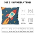 thumbnail image 5 of Qinduosi Cartoon Rockets Pillow Covers,Decorative Throw Pillow, for Sofa Square Cushion Pillowcase White, 5 of 5