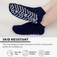 thumbnail image 4 of Non Slip Grip Socks, PUTUO Cotton Yoga Pilates Hospital Fitness Sports Socks for Women and Men with Grips, 4 Pairs, Size 9-11, 4 of 8