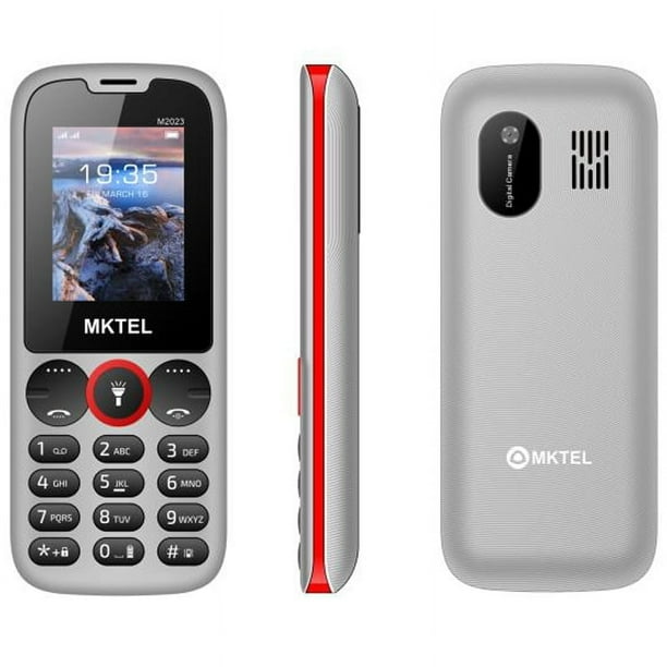 MKTEL-teléfono móvil M2023 con pantalla de 1,77 pulgadas, batería de 800mAh, SIM Dual, Radio FM, linterna, 0,08 Mega Cámara