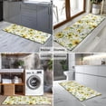 thumbnail image 2 of White Green Leaf Sunflower Pattern Kitchen Rug Mat,Kitchen Runner Rugs Non Skid Washable,Decorative Kitchen Floor Mats for Kitchen,Sink,Laundry,17"X47", 2 of 5