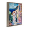 thumbnail image 3 of Stupell Industries Mediterranean Coastal Town Brown Framed Floater Canvas Wall Art design by LSR Creative Studio, 18 x 18, 3 of 9
