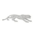 thumbnail image 6 of 42" x 11" Silver Polystone Floor Leopard Sculpture with Carved Faceted Diamond Exterior, by DecMode, 6 of 14