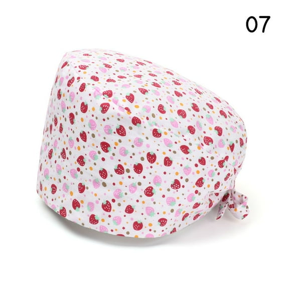 HeadCover Men Women Round Surgical Scrub Cap Cotton Hats Bouffant Hat Pure Colour 7