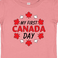 thumbnail image 4 of Inktastic My First Canada Day with Red and White Maple Leaves Boys or Girls Baby T-Shirt, 4 of 5