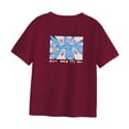 thumbnail image 3 of Camiseta de cuello redondo para mujer, Tops de verano, ropa deportiva, Tops de manga corta básicos Rojo, 3 of 8