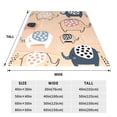 thumbnail image 3 of Pofeuu Cute Ink Drawn Elephants Print Ultra-Soft Micro Fleece Blanket,for Bed Or Sofa,All Season Throw Blankets Flannel Blanket-60"x50", 3 of 7
