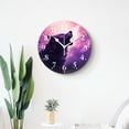 thumbnail image 4 of 16 Inch Wall Clock Battery Operated Silent Clock Decorative for Office, Kitchen, Outdoor, Living Room，Wolf Couple on Mountain Howling Moon Starry Night Sky Multicolor, 4 of 4