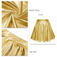 thumbnail image 5 of Falda metálica para mujer falda patinadora plisada acampanada transpirable con dobladillo fluido de cintura alta a la moda línea A para rendimiento Anggrek Otros, 5 of 5