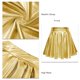 thumbnail image 5 of Falda skater plisada acampanada, falda plisada acampanada brillante, falda skater circular de línea A, falda metalizada para mujer, elaborada por expertos, 5 of 6