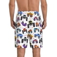 thumbnail image 3 of Kdxio Cartoon Monster Trucks1 Print Mens Sleep Shorts Bottoms Soft Comfy Pajama Wear Pants with Drawstring Pockets, 3 of 7