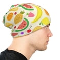 thumbnail image 6 of Beanie Hats for Men and Women, Carton Flat Tropical Fruits Patterns Adult Unisex Knit Hat Winter Warm Skull Cap, 6 of 7