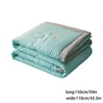 thumbnail image 3 of Qocolhg Solid Color Summer Cooler Quilt - Cooling Blankets for Hot Sleepers, Skin-friendly Plain Printed Washed Cotton Summer Quilt, Bedding Soft Coverlet Quilts for Kids, 43x59 inch, Mint Green, 3 of 6
