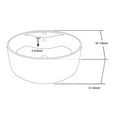 thumbnail image 3 of Dawn USA  Vessel Above-Counter Round Ceramic Art Basin with single hole for faucet and Overflow, 3 of 3