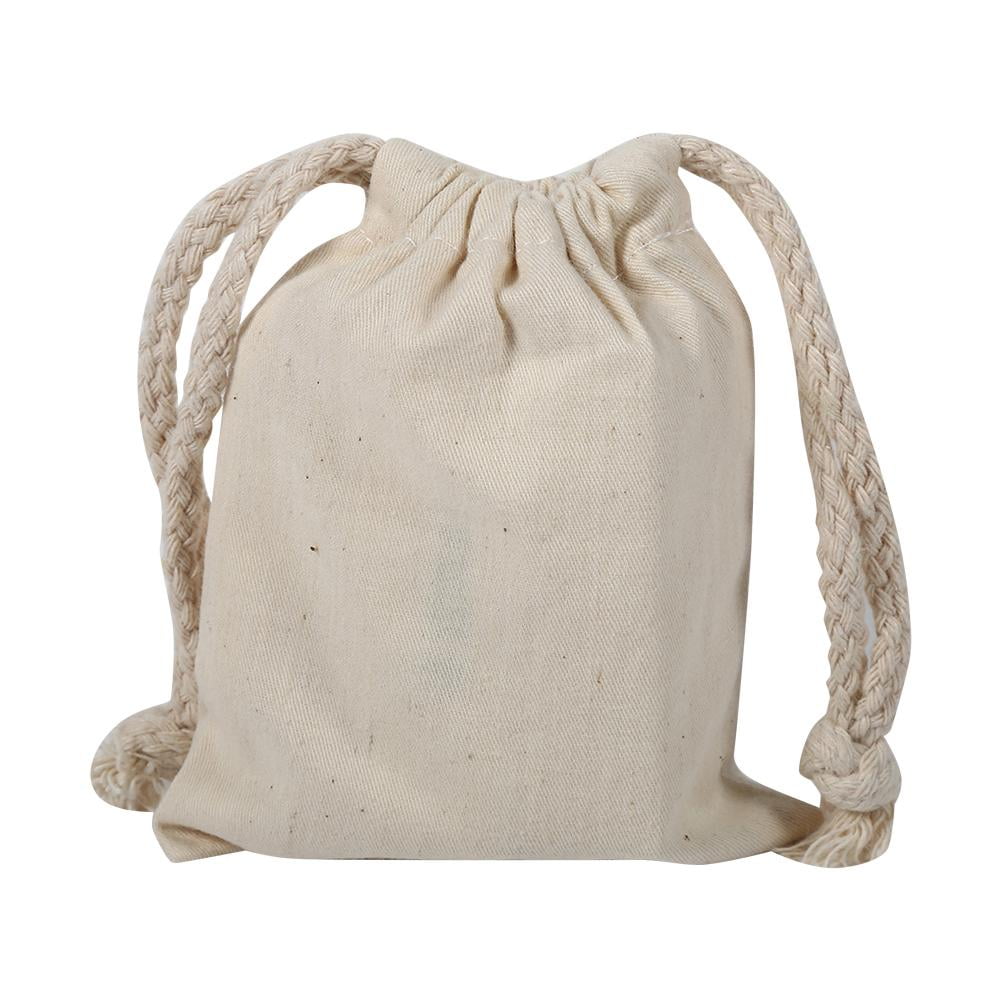 LYUMO Household Plain Cotton Drawstring Storage Laundry Sack Stuff Bag