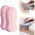 thumbnail image 1 of Magic Exfoliating Sponge, Super Soft Reusable Bath Sponge (Pink, 2PCS), 1 of 7