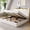 White, variant on SHA CERLIN Queen Size Lift Up Storage Bed Frame, LED Lights, Charging Station, 2-Tier Shelves Headboard, USB Type-C Ports, Velvet Upholstered, Hydraulic Support, Noise Free, Cream