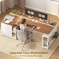 thumbnail image 6 of 61" Electric Standing Desk with 3 Fabric Drawers, Height Adjustable Computer Desk for Home Office, 6 of 7
