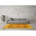 thumbnail image 3 of Ahgly Company Machine Washable Indoor Square Persian Yellow Traditional Area Rugs, 5' Square, 3 of 4