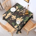 thumbnail image 2 of Jungle Camo Irregular Shapes Pattern Square Tablecloth,Waterproof Square Table Cover,Wipeable Spillproof Washable Table Cover for Home Kitchen Party Decor 42"X42"(107x107cm), 2 of 6