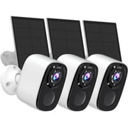 Rraycom 5MP Solar Security Cameras Wireless Outdoor with Solar Panel, 2K QHD WiFi Wireless Camera for Home Security with Color Night Vision, Motion Detection, 2-Way Talk, Compatible with Alexa