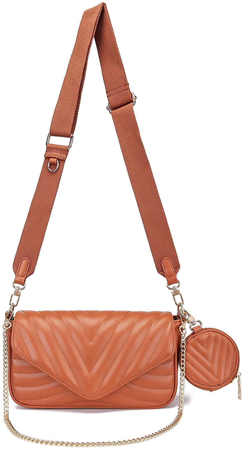 MKP Large Crossbody Bags for Women Monogram Triple Zip Pocket Cross Body  Purses and Handbags - Walmart.com