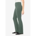 thumbnail image 2 of Woman Within Plus Size Petite Stretch-Cotton Knit Pull-On Bootcut Leggings, 2 of 6