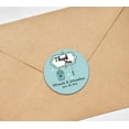 thumbnail image 3 of Darling Souvenir Round Hanging Cage & Key Thank You Stickers Personalized Bride Groom Names And Date Envelope Seals-45 Pcs, 3 of 4