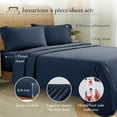 thumbnail image 4 of California Design Den - Luxury Sheets Bed 100% Cotton, 600 Thread Count, Deep Pocket, Snug Fit, Soft & Crisp Best Bedsheet Set with Sateen Weave, 4 of 5