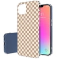 thumbnail image 1 of TalkingCase Slim Case for Apple iPhone 14, Slim Thin Gel Tpu Cover, Beige Gingham Plaid Print, Light Weight, Flexible, Soft, Anti-Scratch, Printed in USA, 1 of 7