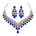 thumbnail image 1 of 1 set of Women Jewelry Necklace Earrings Rhinestones Earrings Wedding Necklace for Girl, 1 of 4