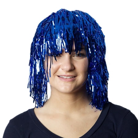 Blue Tinsel Wig - Walmart.com