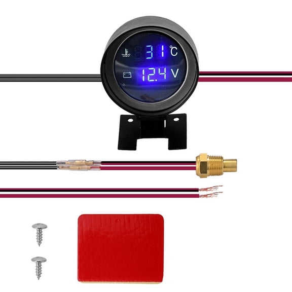 Round Led Digital Car Truck Water Temp Gauge Temperature Sensor B