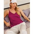 thumbnail image 3 of Ekouaer Womens Camisole V-Neck Spaghetti Strap Sleeveless Top with Cross Back Design, 3 of 6