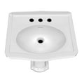 thumbnail image 3 of Whitehaus 23" Traditional Pedestal Sink with an Integrated Oval Bowl, Widespread Faucet Drilling, Low-Rise Backsplash and Overflow, 3 of 7