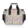 thumbnail image 7 of FORMRS Insulated Cooler Bag 24 Cans Capacity Soft Leakproof Lunch Box with Side Pockets, Yellow Wildflower Pattern, 7 of 7