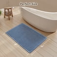 thumbnail image 6 of SIXHOME Bathroom Rugs Waffle Bath Rug Super Soft Absorbent Non Slip Bath Mat Beside Tub Rubber Backed Machine Washable Bathroom Rugs with Tassels Boho Bathroom Decor 24" x 36" Blue, 6 of 7