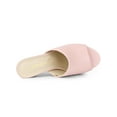 thumbnail image 4 of BLISSFUL STEP Style Sandales Mules à Talon Bloc à Enfiler pour Femmes Rose 8, 4 of 7