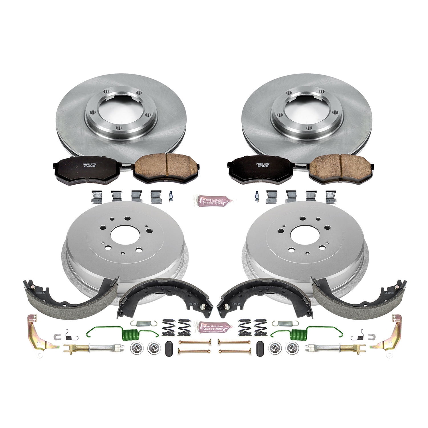 Power Stop Front and Rear Stock Replacement Drum and Shoe Kit KOE15039DK