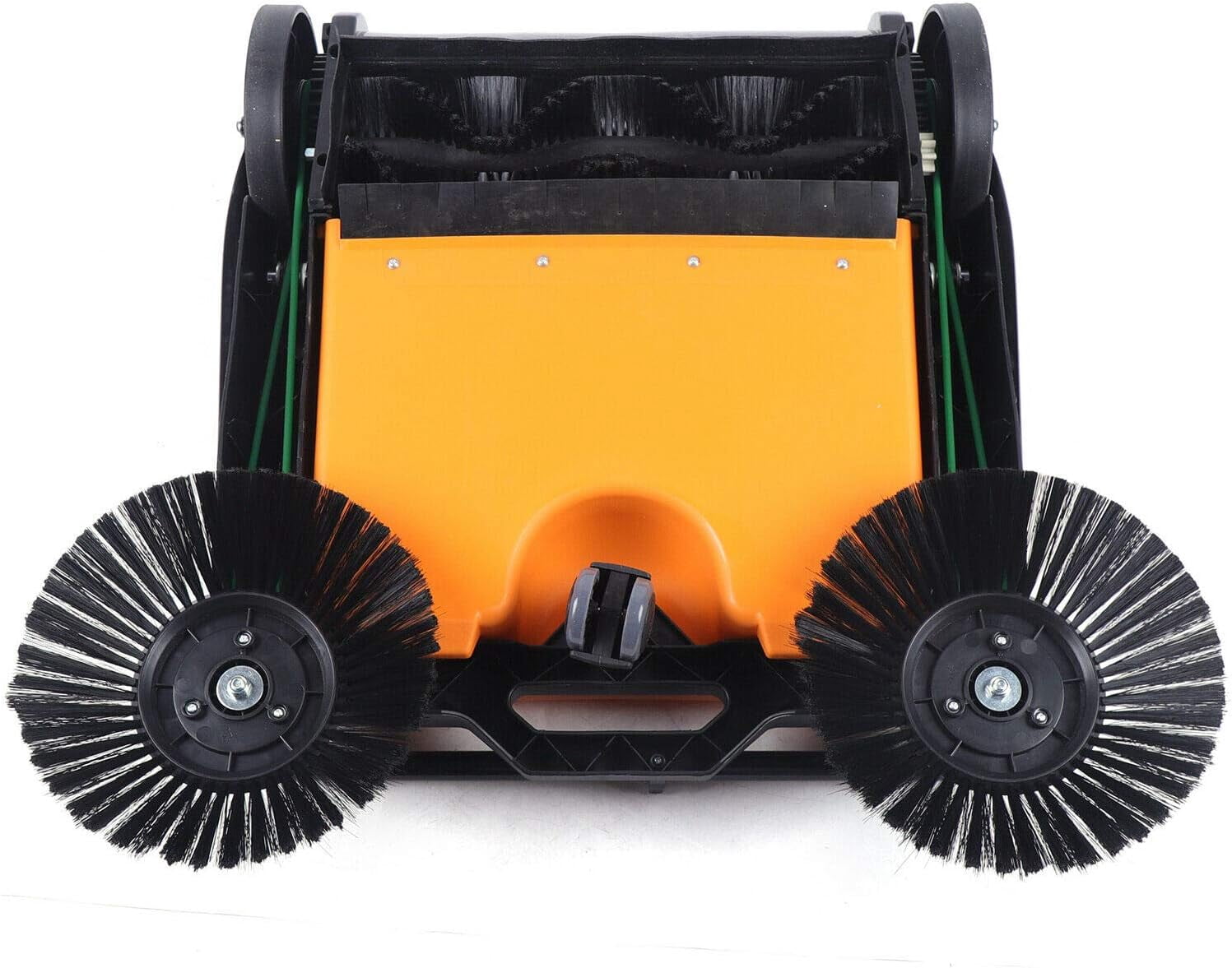 Miumaeov Industrial Floor Sweeper 26" 15L Hand-Push Sweeping Sweeper 360° Rotary Sweeper for Indoor Outdoor Orange
